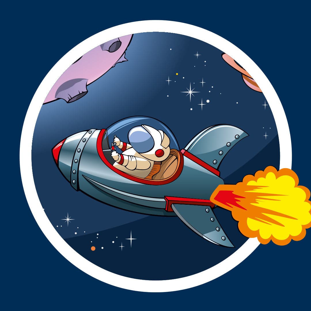 Space themed party room
